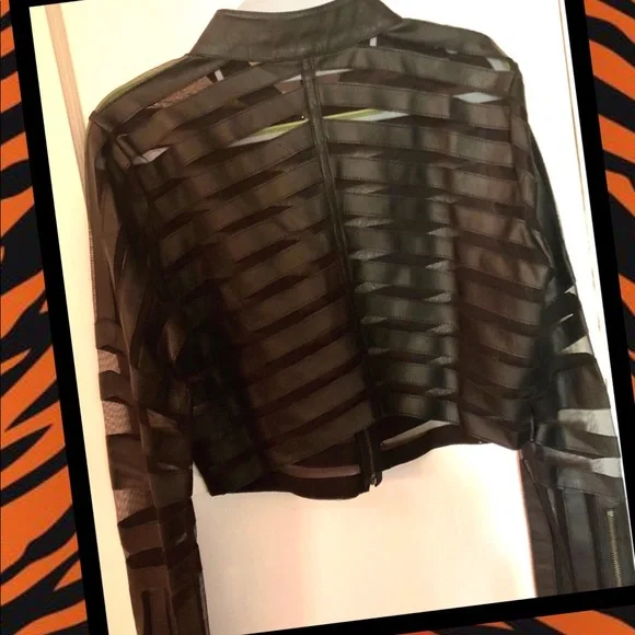 Bebe cropped leather jacket - Picture 2 of 4